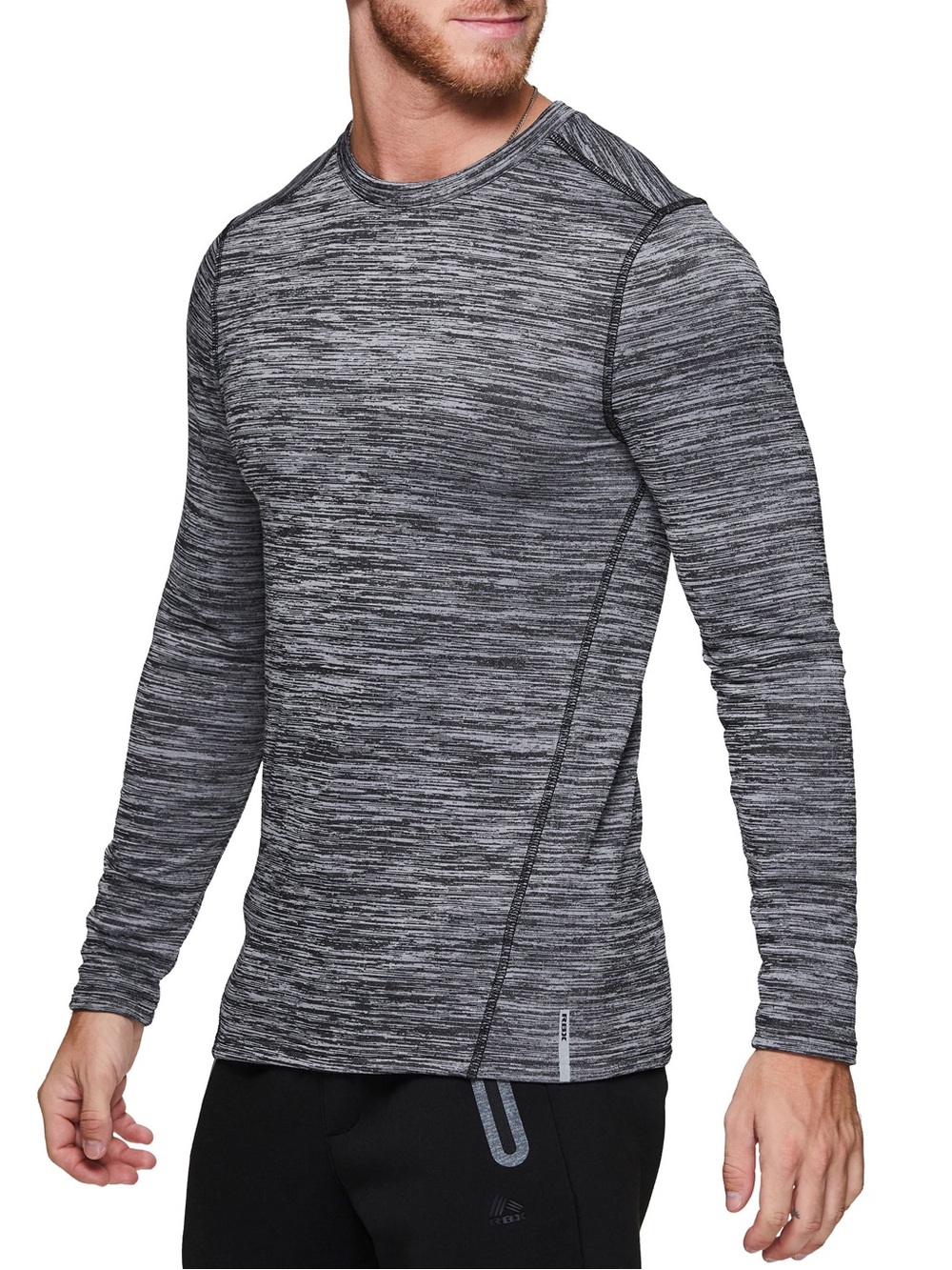 NEW Men’s RBX Active Athletic Performance Fleece Lined Base Layer Grey